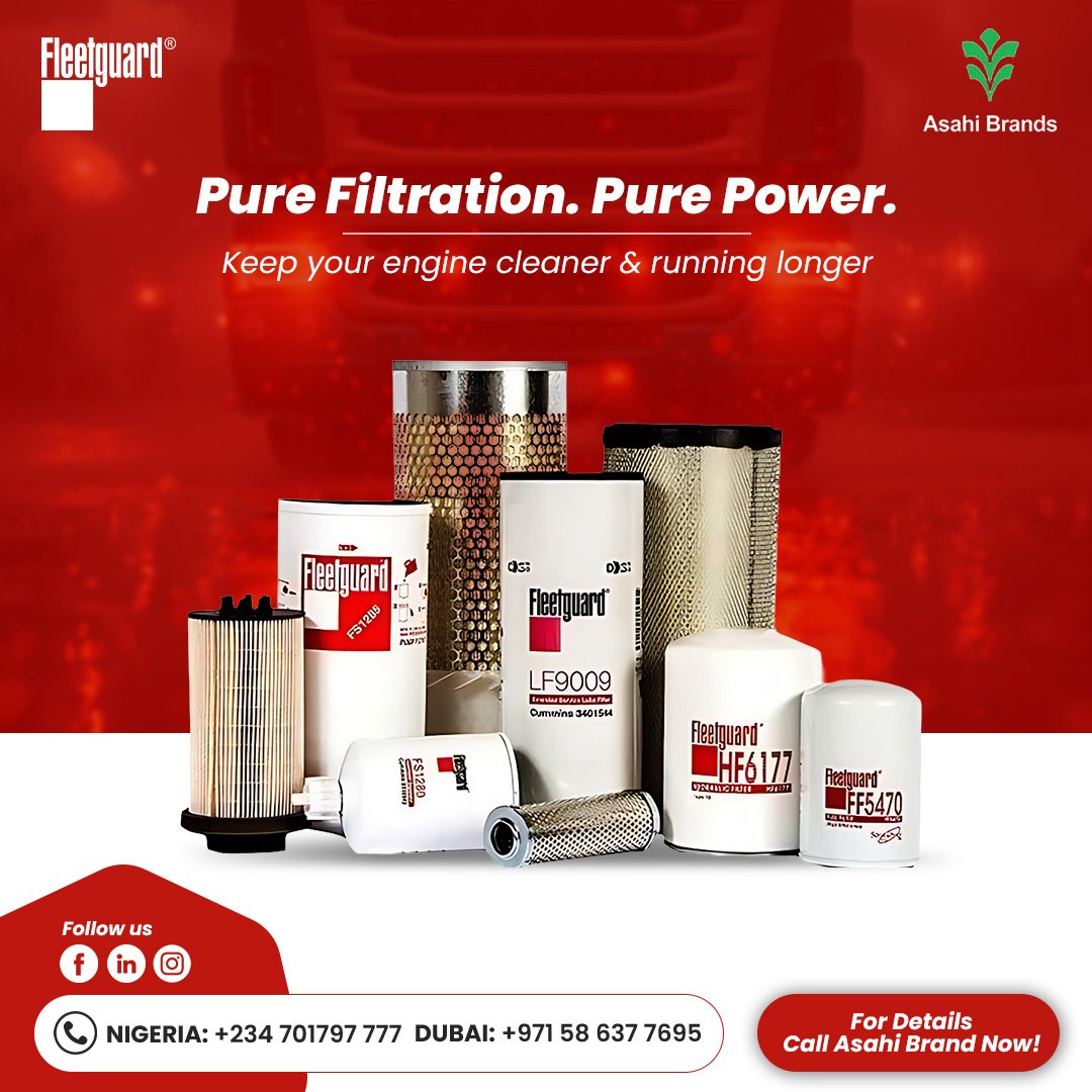 Fleetguard Filters in Lagos: Protecting Heavy-Duty Engines, Generators, and Industrial Machinery from Contamination and Downtime