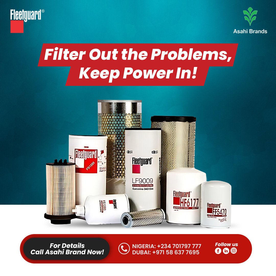 Fleetguard Filters in Lagos: Protecting Heavy-Duty Engines, Generators, and Industrial Machinery from Contamination and Downtime